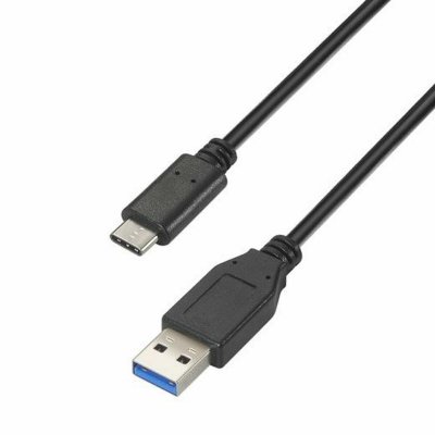 USB-C-kabel til USB Aisens A107-0060 Sort 1 m