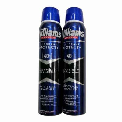 Spray Deodorant Invisible Williams (2 pcs) (200 ml)