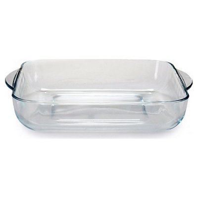 Sæt med køkkentallerkener Gennemsigtig Borosilikatglas (2 Dele)
