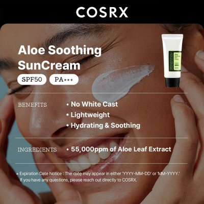 Cosrx Solcreme til ansigtet Cosrx ALOE SOOTHING Spf 50+ 50 ml