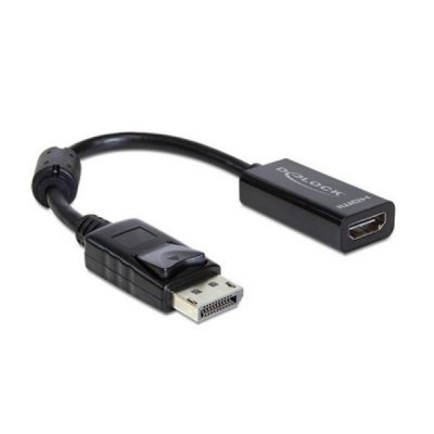 DisplayPort til HDMI-adapter DELOCK 61849 13 cm Sort