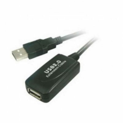 USB forlængerkabel NANOCABLE 10.01.0211 Sort 5 m