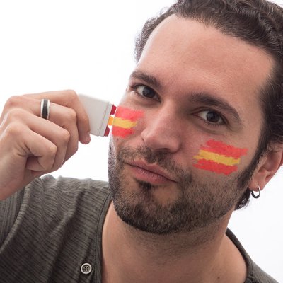 Spansk Flag Ansigtsmaling