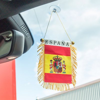 Spansk Flag med Sugekop 