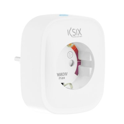 Smart-stik KSIX Smart Energy Slim WIFI 250V Hvid