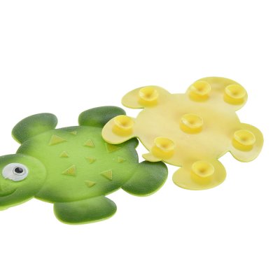 DKD Home Decor Bademåtte DKD Home Decor 11,5 x 1 x 10 cm Grøn Gul Børns Skildpadde PVC 10 cm (2 enheder)