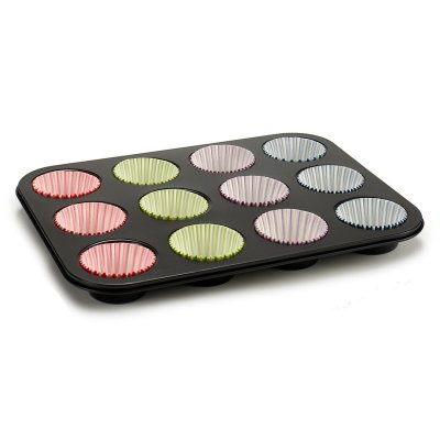 Kinvara Muffinform Kinvara Blå Sort Rød Grøn Lilla Multifarvet 7 x 7 x 3 cm 35 x 3 x 26,5 cm Bageplade (12 enheder)