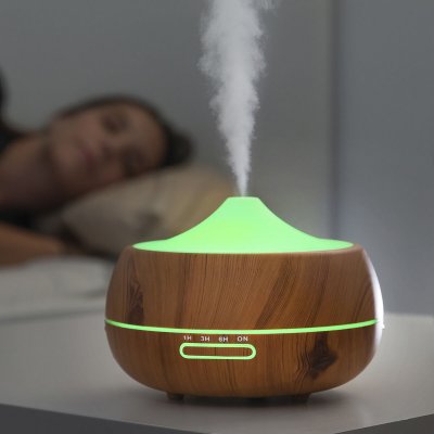 InnovaGoods Aroma befugtningsapparat med flerfarvet LED Wooden-Effect InnovaGoods