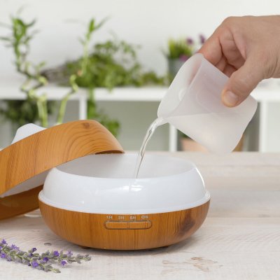 InnovaGoods Aroma befugtningsapparat med flerfarvet LED Wooden-Effect InnovaGoods