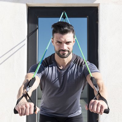 InnovaGoods Sæt med modstandsbånd med tilbehør og træningsvejledning Tribainer InnovaGoods 3 enheder