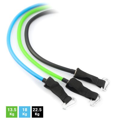 InnovaGoods Sæt med modstandsbånd med tilbehør og træningsvejledning Tribainer InnovaGoods 3 enheder