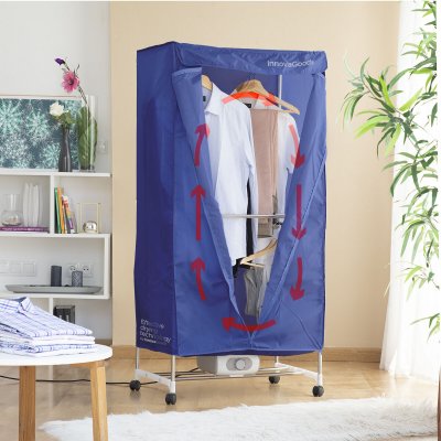 Bærbar elektrisk tørretumbler med 2 højder Dupledry Blue InnovaGoods 1200 W (Refurbished B)