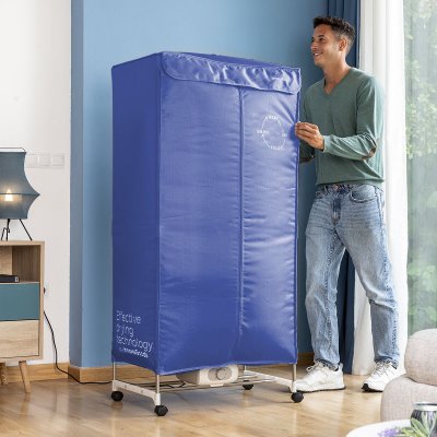 Bærbar elektrisk tørretumbler med 2 højder Dupledry Blue InnovaGoods 1200 W (Refurbished B)